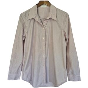 Babaton Aritzia Striped Poplin Business Casual Button Up Shirt Medium